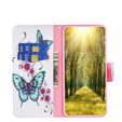 Etui z klapką do Xiaomi Redmi Note 13 5G, Wallet, Butterflies & Flowers białe