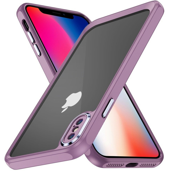 Etui do iPhone X / XS, ERBORD Impact Guard, fioletowe