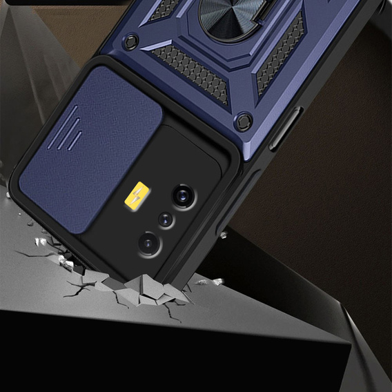 Etui pancerne do Xiaomi Poco F4 GT, CamShield Slide, granatowe