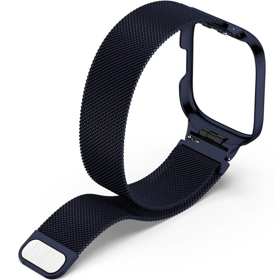 Pasek Bransoleta Milanese z Etui do Xiaomi Redmi Watch 3 Active, Granatowy