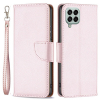 Etui z klapką do Samsung Galaxy M33 5G, Wallet Litchi Magnet, różowe rose gold