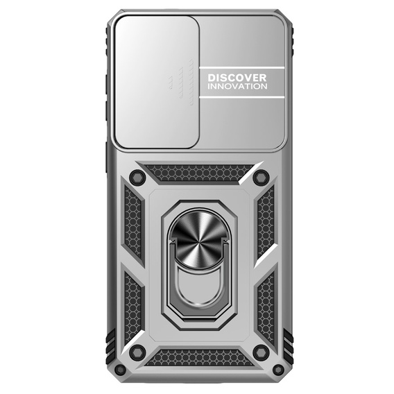Etui pancerne do Samsung Galaxy S26 Plus, CamShield Slide, srebrne