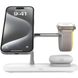 Ładowarka indukcyjna Qi2 3w1 15W do iPhone/ Apple Watch / Airpods / Galaxy / Galaxy Watch/ Galaxy Buds, biała