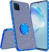 Etui do Huawei Y5P, Case Bling brokatowe, Niebieskie