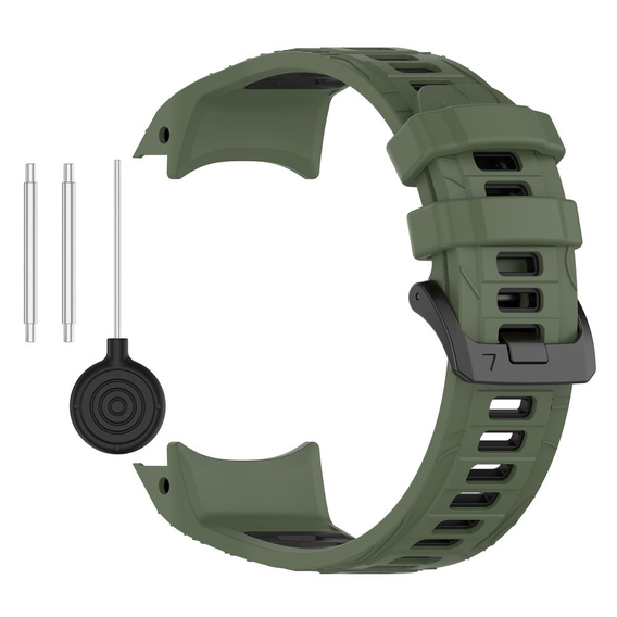 Pasek silikonowy do Garmin Instinct 3 Solar / Instinct 3 AMOLED 45mm – sportowy, zielono-czarny