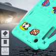Etui do Samsung Galaxy Tab A11/A9, Cute Patterns, z podstawką, Zielone