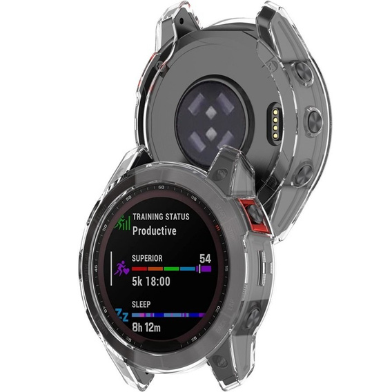 Etui silikonowe do Garmin Fenix 7, Przezroczysty