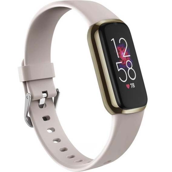 Pasek Silikonowy do Fitbit Luxe, Size S - Beige