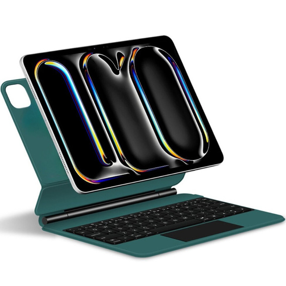 Etui z klawiaturą do iPad Pro 13" 2024 (7 gen.), Magnetic Keyboard Touchpad, zielone