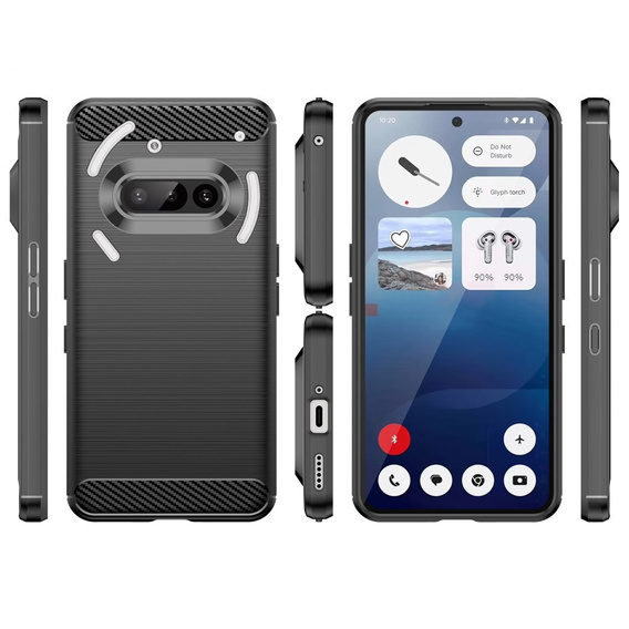 Etui do Nothing Phone 3A, Carbon, czarne