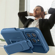 Pancerne Etui Belt Clip do iPhone 14 Pro, z klipsem, niebieskie