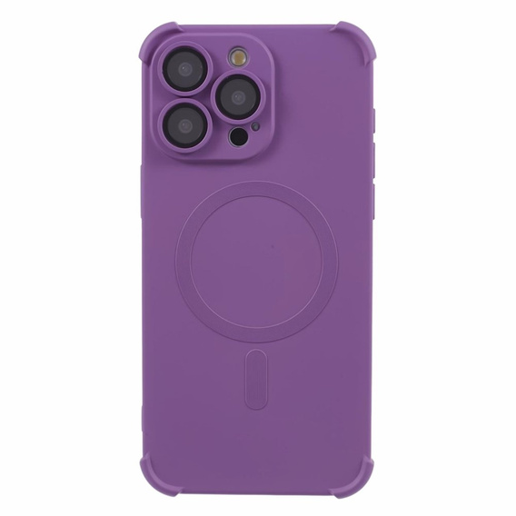 Etui silikonowe do iPhone 15 Pro Max, Magnetic, do MagSafe, fioletowe
