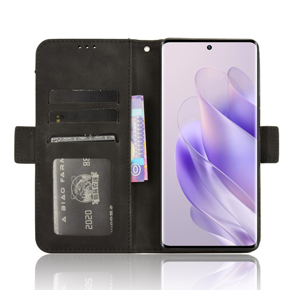 Etui z klapką do Infinix Zero 30 5G, Card Slot, czarne