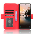 Etui z klapką do TCL 40 NxtPaper, Card Slot, czerwone