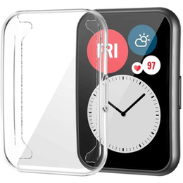 2w1 Etui z Osłoną na ekran do Huawei Watch Fit, Przezroczyste, Bezbarwne