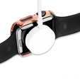 2w1 Etui + Szkło Hartowane do Apple Watch 7/8/9 41mm - Różowe / Złote