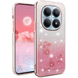 Etui do Xiaomi Redmi Note 15 5G / Poco M8 5G, Glitter Flower, różowe