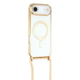 Etui do iPhone Air, Electro MagSafe, złote + Smycz