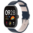 Pasek Skórzany do Xiaomi Redmi Watch 4 / Xiaomi Smart Band 8 Pro / Xiaomi Smart Band 9 Pro, Niebieski