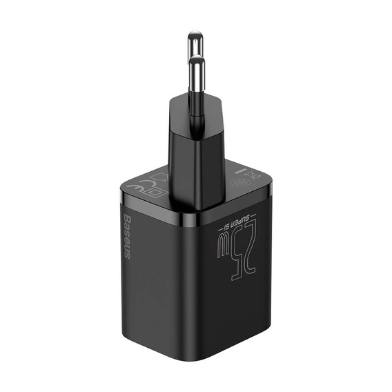 Baseus ładowarka sieciowa Super Si PD 25W, 1× USB-C + kabel USB-C – USB-C - czarna