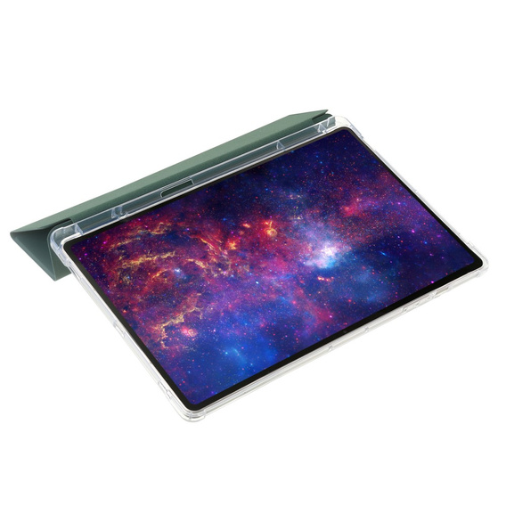 Etui do Samsung Galaxy Tab S9 Ultra, Smartcase Hybrid, z miejscem na rysik, ciemnozielone