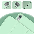Etui do iPad 11" 2025 A16 (11 gen.) / iPad 10.9" 2022 (10 gen.), Smart Pencil, z miejscem na rysik, jasnozielone