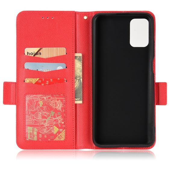 Etui z klapką do Ulefone Note 12P, Wallet Litchi Magnet, czerwone