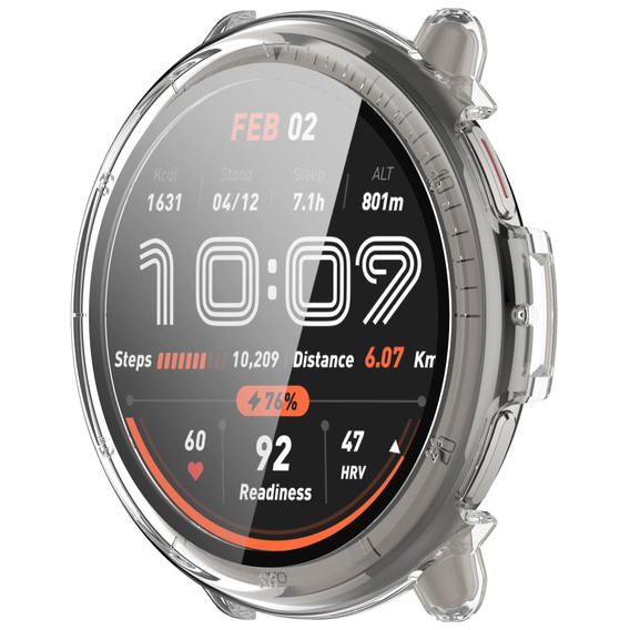 2w1 Etui + Szkło Hartowane do Amazfit Active 2, Przezroczyste