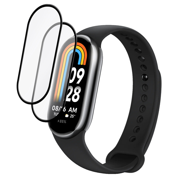 2x Szkło Hybrydowe ERBORD do Xiaomi Smart Band 10 / 9 / 8