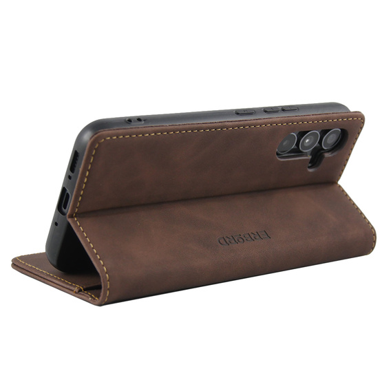 Etui do Samsung Galaxy A54, ERBORD Vintage portfel z klapką, kawowe