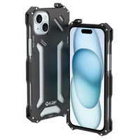 Etui R-JUST do iPhone 15, pancerne Hollow Armour, czarne