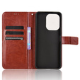 Etui z klapką do Xiaomi Redmi 13, Crazy Horse Wallet, brązowe