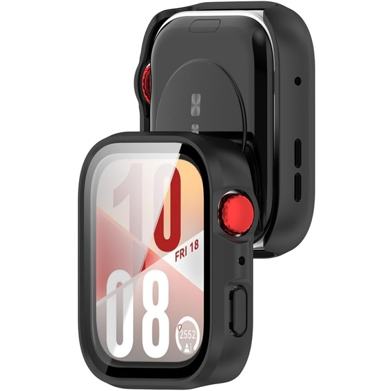 2w1 Etui + Szkło Hartowane do Huawei Watch Fit 4, Czarne