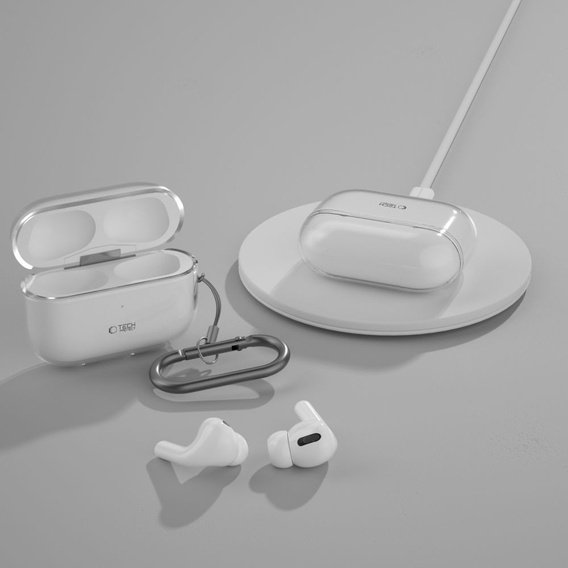 Tech-Protect Etui FlexAir na Słuchawki Apple Airpods Pro 1 / 2, Przezroczyste