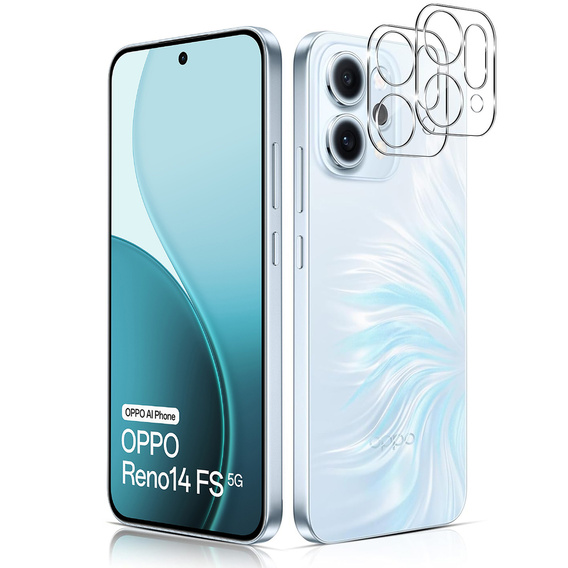 2x Szkło hartowane na aparat ERBORD do Oppo Reno 14, Przezroczyste