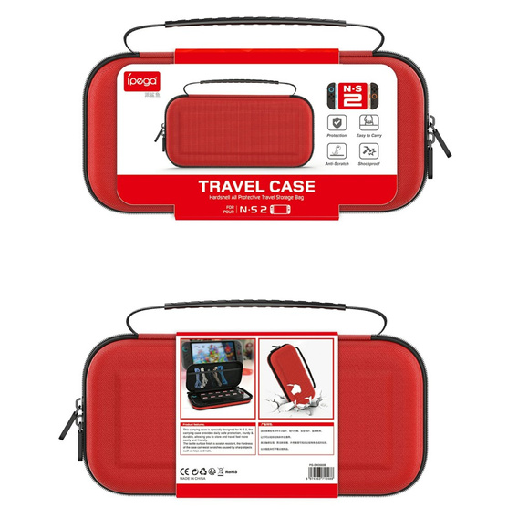 Etui iPega PG‑SW2003 do Nintendo Switch 2 – czerwone