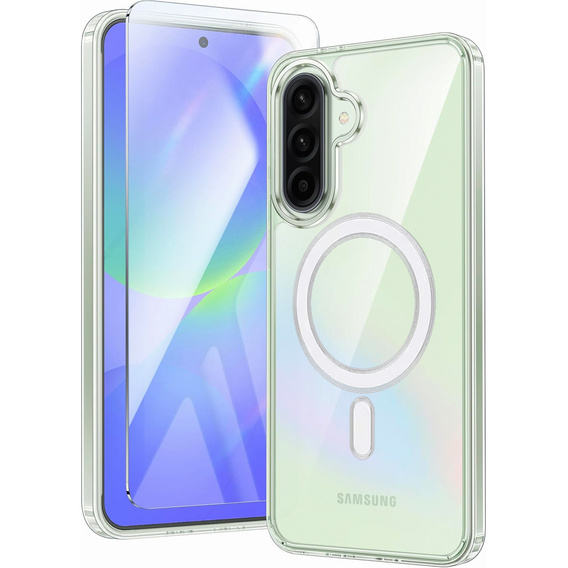 Etui do Samsung Galaxy A36 5G, Dropproof MagSafe, przezroczyste + Szkło hartowane 9H