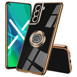 Etui do Samsung Galaxy S21 FE, Electro Ring, czarne