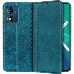 Etui z klapką do Motorola Moto E13, Split Leather, zielone