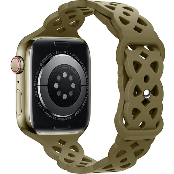 Pasek Silikonowy do Apple Watch 1/2/3/4/5/6/7/8/9/10/11/SE Ultra 1/2/3 42/44/45/46/49mm, Olive