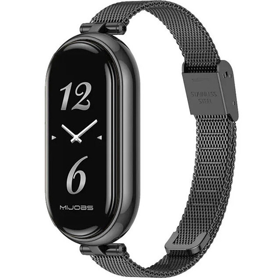 Pasek Bransoleta Milanese do Xiaomi Smart Band 10 / 9 / 8, Czarny