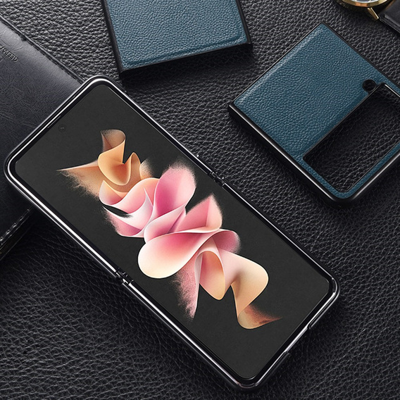 Etui Litchi Leather do Samsung Galaxy Z Flip 4, Black