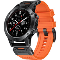 Pasek Silikonowy QuickFit do Garmin Fenix 22mm, Pomarańczowy