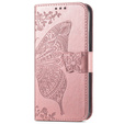 Etui z klapką do Samsung Galaxy A05s, Butterfly, różowe rose gold