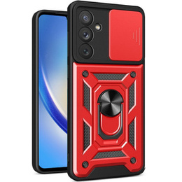 Etui pancerne do Samsung Galaxy M34, CamShield Slide, czerwone