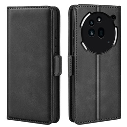 Etui z klapką do Nothing Phone 3a Pro, Leather Wallet, czarne