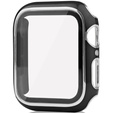 2w1 Etui + Szkło Hartowane do Apple Watch 4/5/6/SE 40mm, Czarne / Srebrne