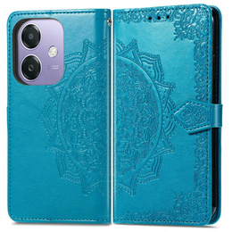 Etui z klapką do Oppo A40 / Oppo A40m, Mandala, niebieskie