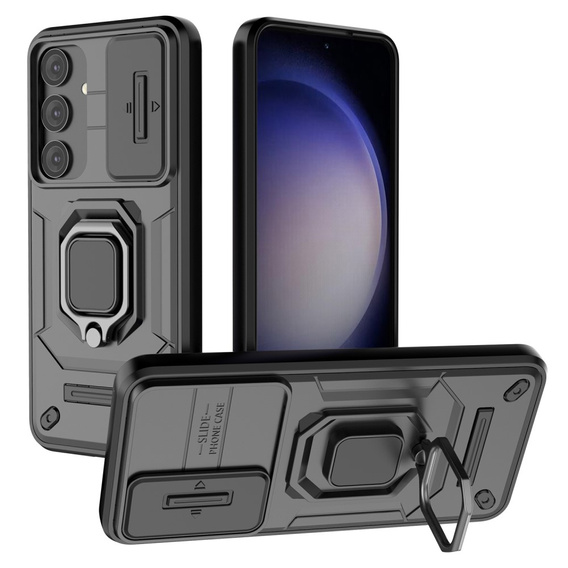 Etui KickStand Camera Lens do Samsung Galaxy S24, czarne
