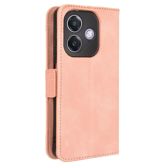 Etui z klapką do Oppo A40 / Oppo A40m, Card Slot, różowe